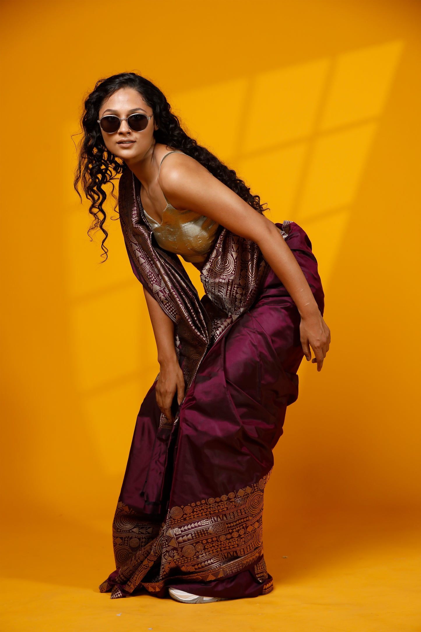 Magenta Pure Kataan Silk Banarasi Handloom Saree