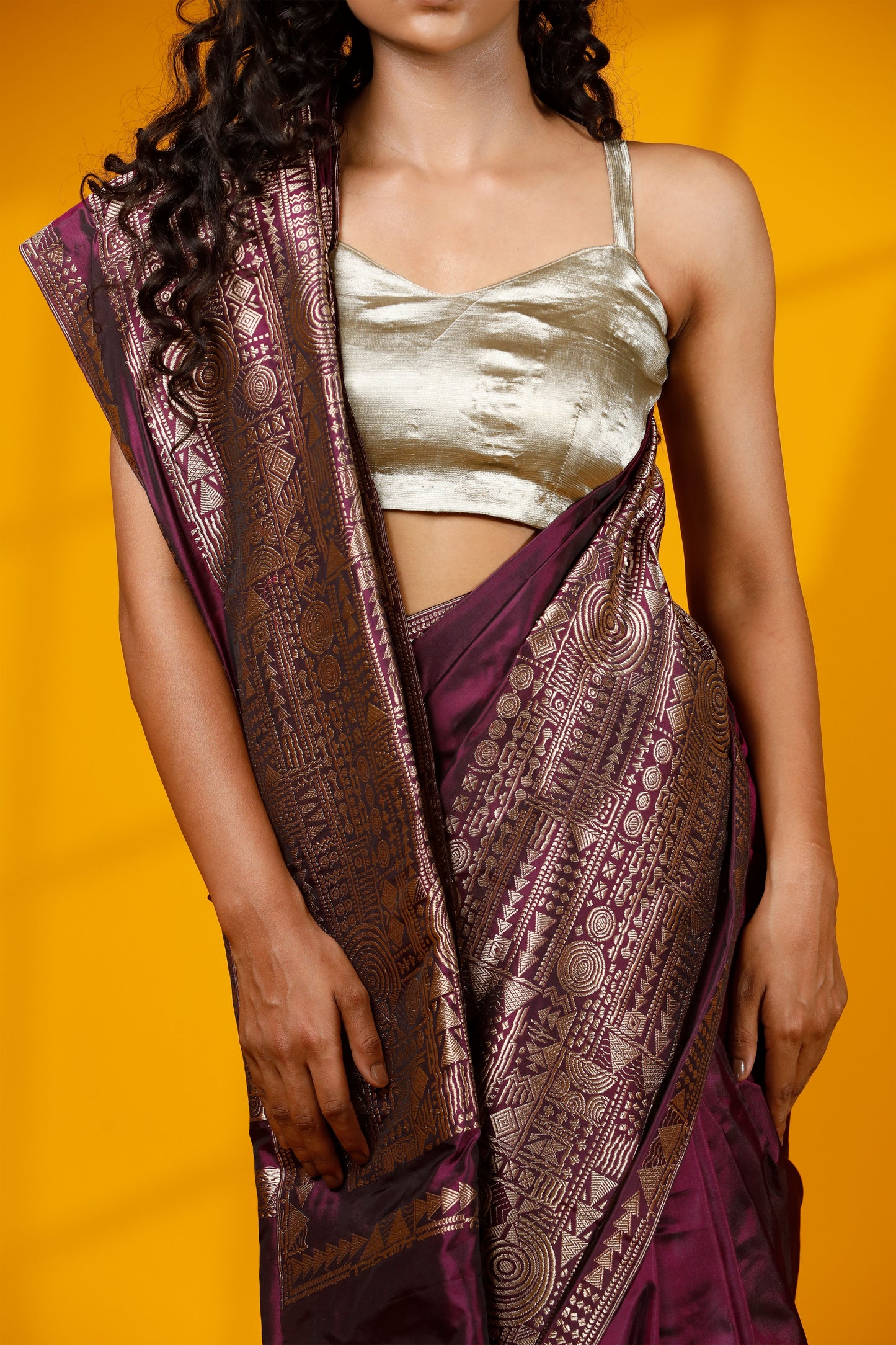 Magenta Pure Kataan Silk Banarasi Handloom Saree