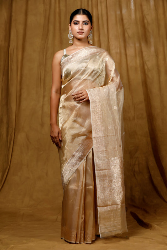 Gold Tissue Banarasi Handloom saree